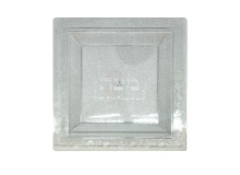 מגש מצות מפלסטיק קשיח לפסח - נצנץ כסף